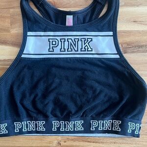 PINK Victoria's Secret Black and White Sports Bra / Crop